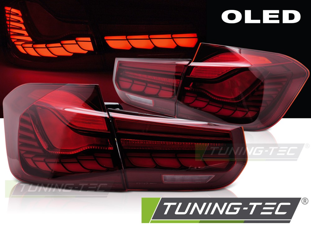 LED - OLED TAIL LIGHTS RED convient BMW F30 11-18