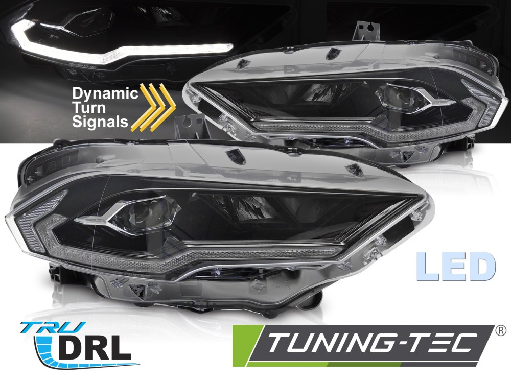 Phare - HEADLIGHTS LED BLACK fits FORD MUSTANG 18-21