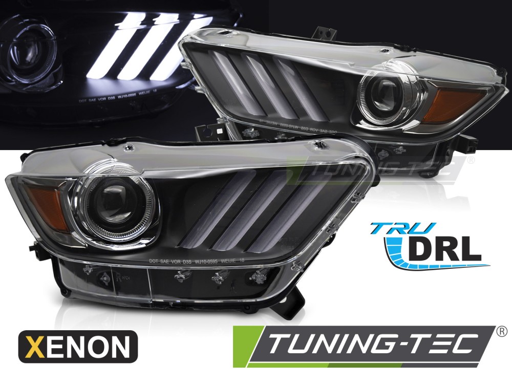 XENON HEADLIGHTS LED BLACK fits FORD MUSTANG 14-17