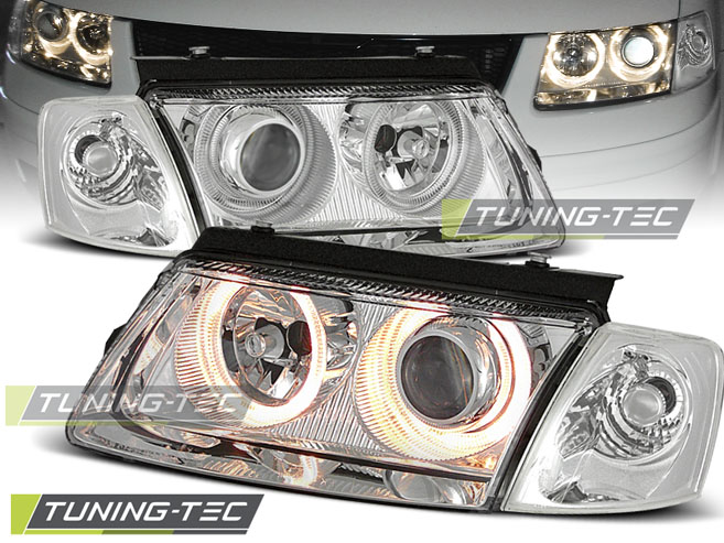 Phare - CHOIX DE L'ANGLE ANGEL EYES CHROME correspond à VW PASSAT B5