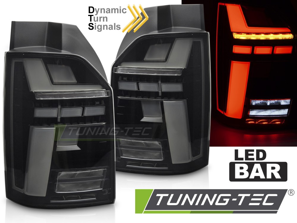 LED BAR TAIL LIGHTS SMOKE SEQ fits VW T6 15-19 / T6.1 20-24