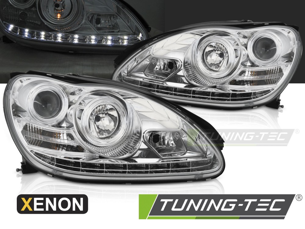 XENON HEADLIGHTS CHROME LED fits MERCEDES W220 10.02-05.05