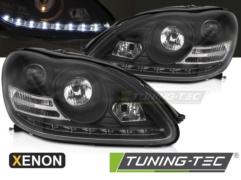 XENON HEADLIGHTS BLACK LED fits MERCEDES W220 10.02-05.05